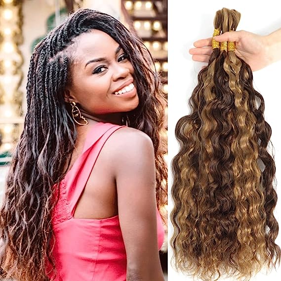 Human Hair Braids Extension Natural black Water Bulk display picture 2